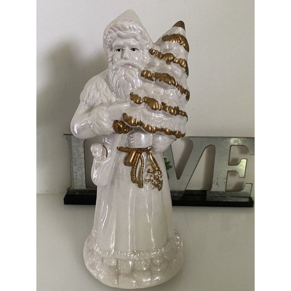 Cracker Barrel Santa Musical‎ Fine Pearlized Porcelain  Figurine O Tannenbaum - Picture 2 of 16